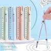 Unique Design Pencil Compass Ruler Adjustable Geometry Tool 3 In 1 Compasses  Art Design