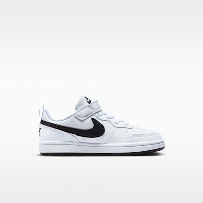 Nike Кроссовки Court Borough Low Recraft Белые Черные (PS)