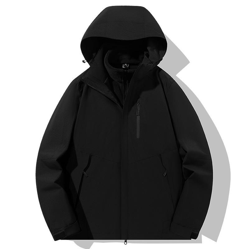 Cozy Up Mens Jackets Waterproof Fleece Snow Coat 3 In 1 Jackets Winter Warm Windbreaker Raincoat