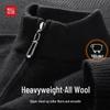 Hodo Men's Heavyweight 100% Wool Mock Neck Sweater
