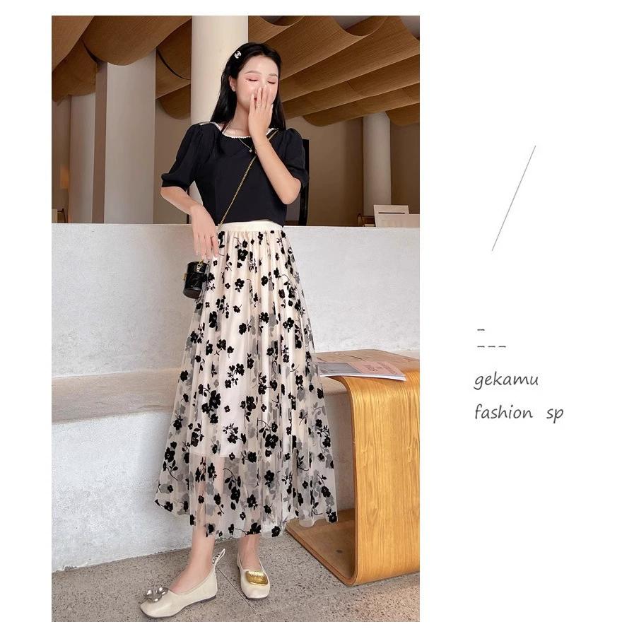 Mesh Skirt, Women's Summer Big Swing Skirt, Thin Veil Skirt, Hanging Feeling Skirt, Covering The Hips and Showing Off Thinness
