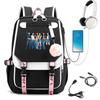 KATSEYE Fashion Laptop Backpack with USB Charging Port Student School Daypack 60123-12