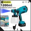 1000ML Cordless Electric Paint Sprayer Spray Gun Portable Paint Sprayer Auto Furniture Steel Coating Airbrush For Makita 18V Battery