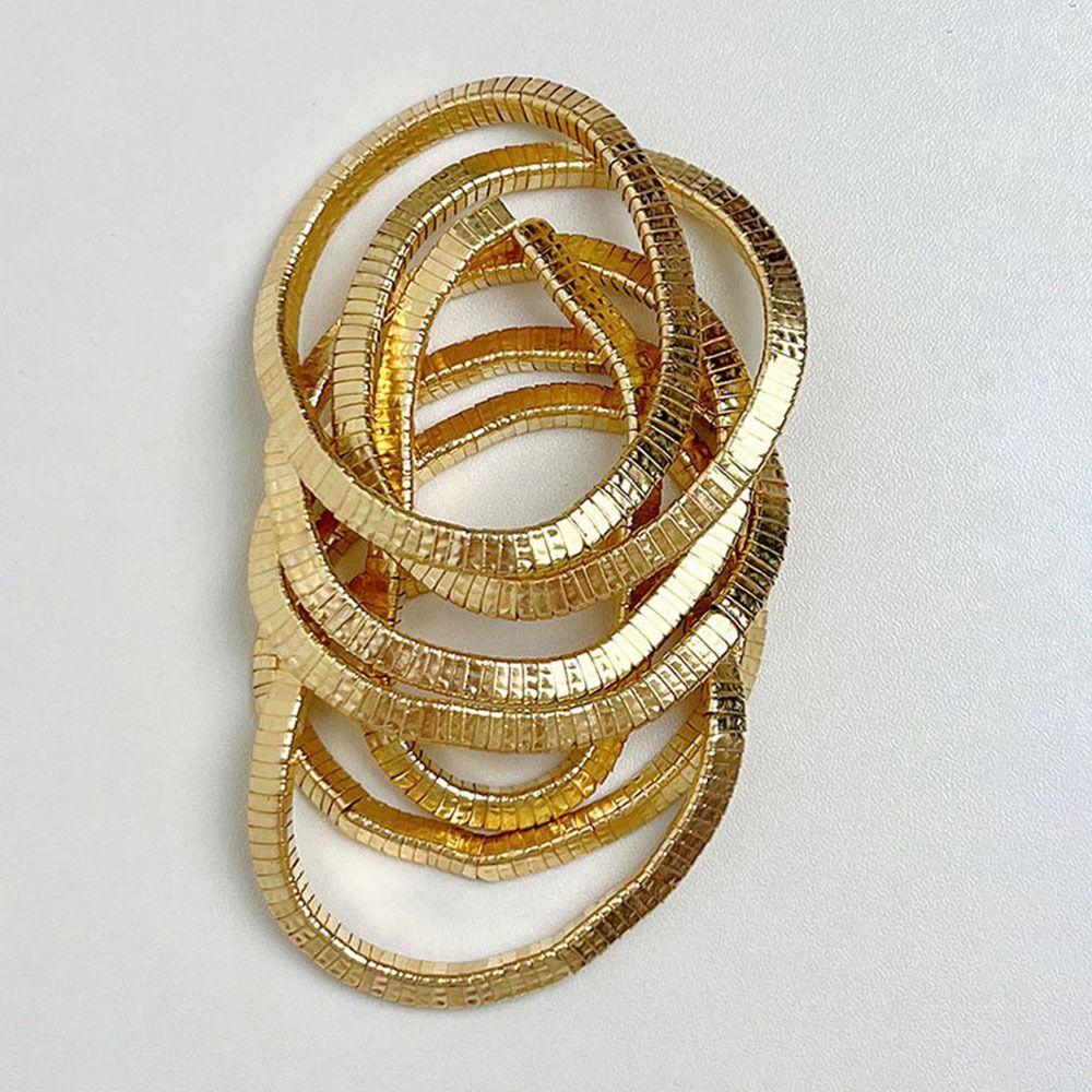 Золотистый гибкий браслет из сплава, многослойный браслет, новый сгибаемый браслет, ювелирные аксессуары