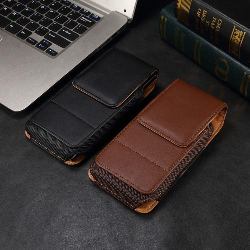 Textured Design PU Leather Belt Clip Case Card Slot Vertical Cover for Smartphones