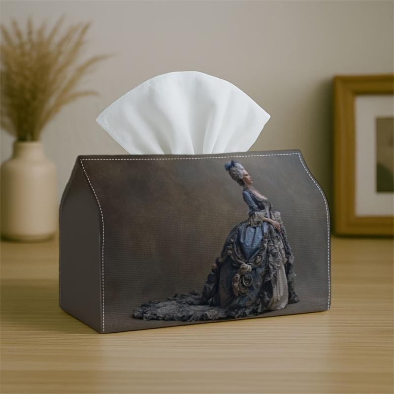 1pc Victorian Tissue Box with Elegant Woman Gown Cover - Classical-Fabric Napkin Dispenser, Tissue Holder Compatible for Kitchen, Living Room, Bedroom