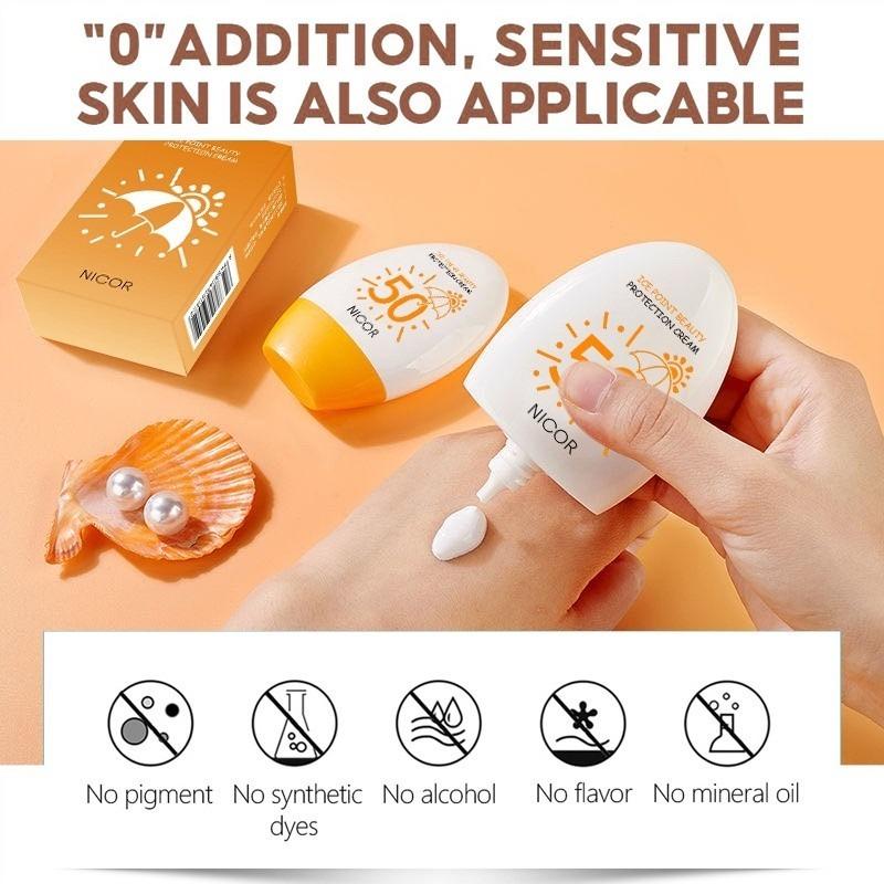 2pcs Whitening Sunscreen SPF50+ UV Protection Sun Screen Moisturizing Brightening Sunblock Skin Care