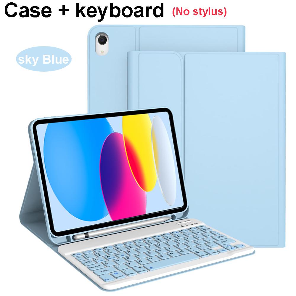 Case for iPad A16 11 Inch A3355 A3356 A3354,Bluetooth Keyboard cover for iPad 10th 10.9 Inch A2696 A2757 A2777 A3162