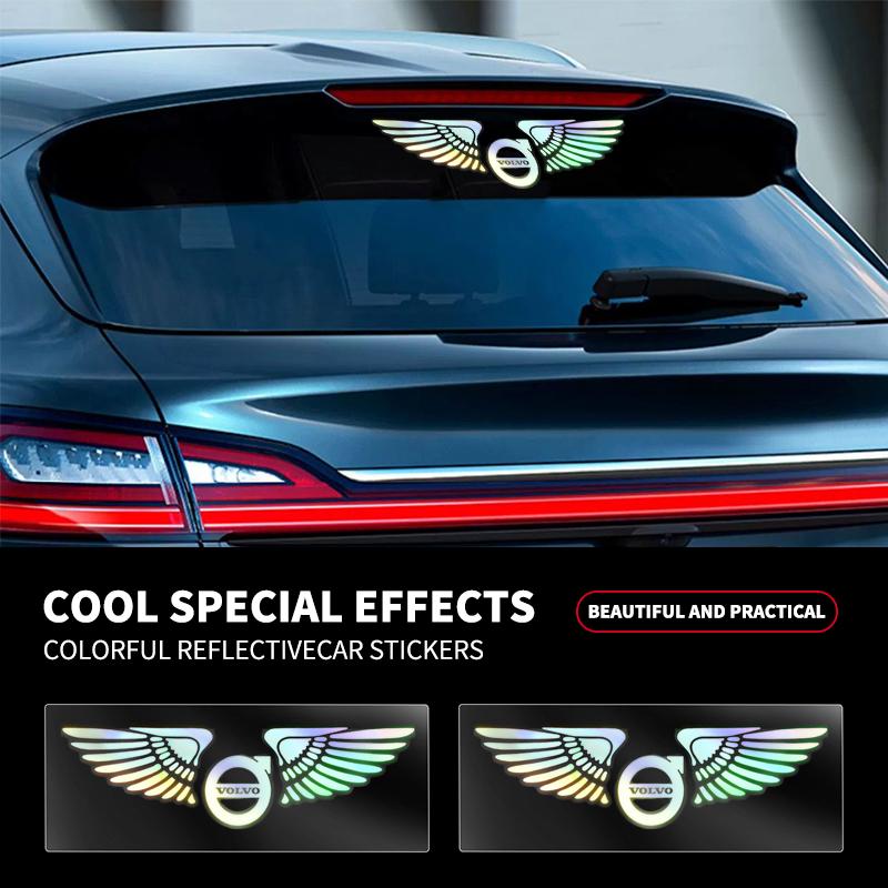 Car Logo Decorative Colorful Laser Reflective Waterproof Decals For Volvo V60 XC60 XC90 S60 XC40 V40 S80 T6 V90 EX90 S90 V70