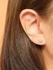 Минималпирсинг Серьги-гвоздики из 14K золота с хрустальной лентой