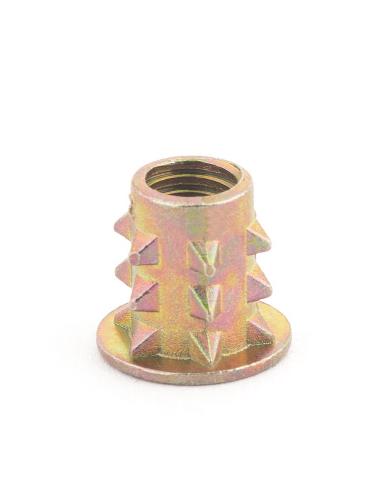 Alloy Threaded Spike Nut Connector for Solid Wood