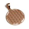MIZAL Flower of Life Sacred Geometry Pendant Necklace in Carmelo Sterling Silver (Chain Not Included, Pink Gold)