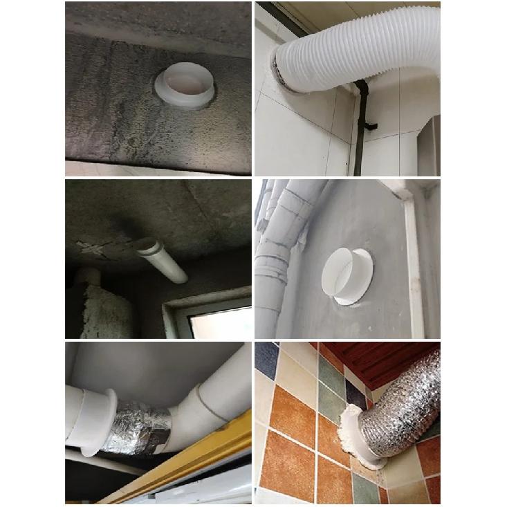 PVC Exhaust Fan Check Valve Draft Blocker Damper Ventilation Grill Draught Back Shutter for Inline Ducting Home Pipe Fittings