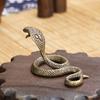 Cobra Handicraft Attracting Wealth Snake Statue Miniature Figurines Tea Pets Desktop Ornaments