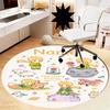 Custom Name The Little Prince Printed Round Rug Carpet Chair Rug Area Rug Entryway Doormats,for Office Chair Living Room Bedroom Kitchen Room.
