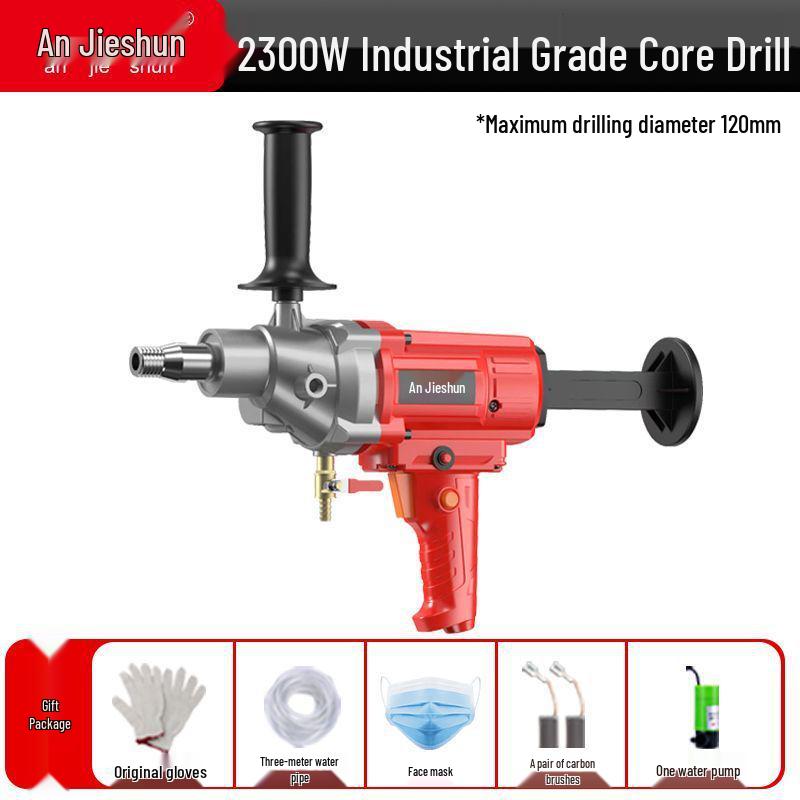 Anjie Shun High-Power Dual-Use Diamond Core Drill for Wet/Dry Concrete Drilling, Handheld/Desktop Air Conditioner Hole Machine