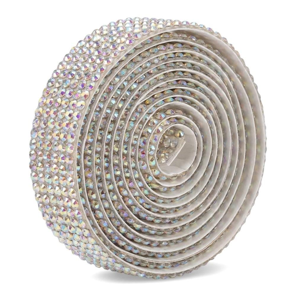 Crystal Rhinestone Strip Self Adhesive Sticker Decal Auto Accessories Crystal Tape Cosmetic Decor