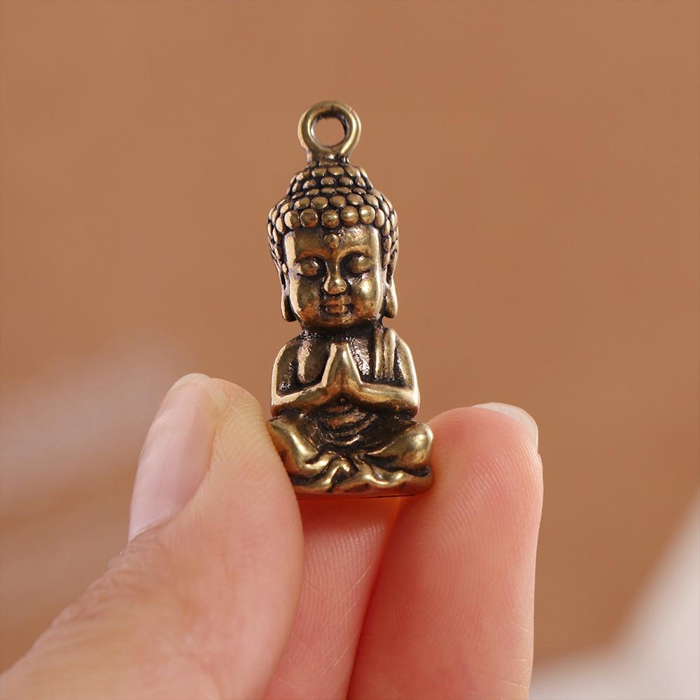 Miniature Brass Buddha Ornaments Mini Mini Buddha Figurine Sakyamuni Buddha Pendant Home Decor