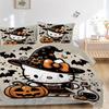 3pcs Witch Hello Kitty Printed Bedding Set, Soft and Comfortable Quilt Cover for Bedroom, Guest Room ( Not Included).H104