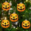 24 Pcs Pumpkin Hanging Ball Halloween Jack-O-Lantern Hanging Ornament Shatterproof Festive Decorative Ball for Christmas Tree Home Party Decor
