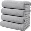 AYO Fluffy Hotel-Quality Bath Towels, Large, Instant Absorbent, 60*120cm, Set of 4, Microfiber, Highly Absorbent, Quick-Drying, Soft To the Touch, Lig