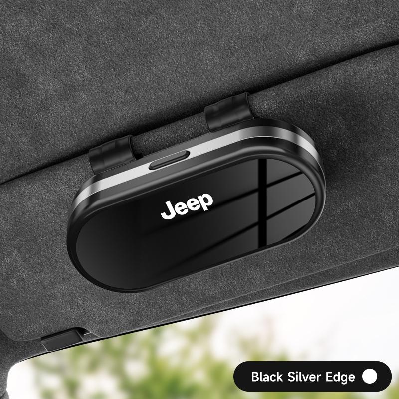 For Jeep Renegade Gladiator Grand Cherokee Compass Patriot Willys Liberty Car Visor Sunglasses Car Glasses Case Glasses Clip Box AJR1