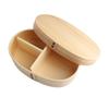 Magewappa Bento 17cm X 11cm X 500ml J-kitchens Box, Wooden, Single-Tier, Small, Natural, 5.5cm,