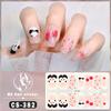 CS Waterproof No-Cure Gel Nail Wraps, Full Cover Chinese Style Panda Pattern Nail Stickers, Nail Patch Films