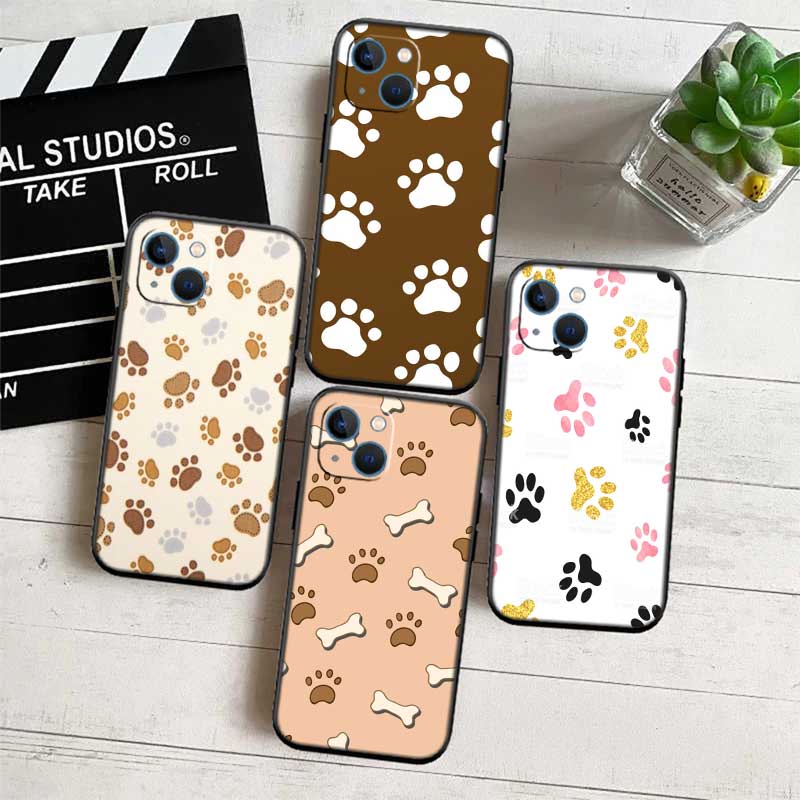 NH19 dog footprint Paw Case for Motorola Edge 60 60s 70 G86 G56 G54 E14 G04S G45 G54 G64 S30 S50 X30 X40 X50 Pro Power
