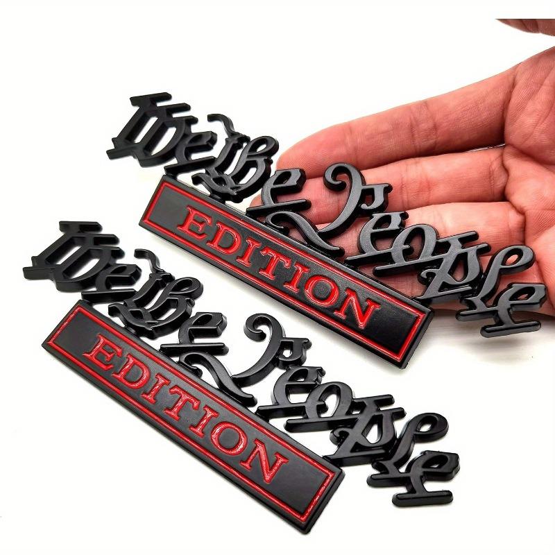 Set of 2 Personalized 3D Full Metal Car Emblems And Decals to Showcase Your Individuality.