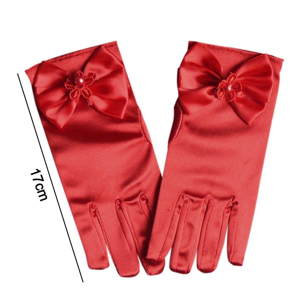 Skirt Accessories Full Finger Mittens Stage Gloves Wedding Flower Girl's Gloves Princess Gloves