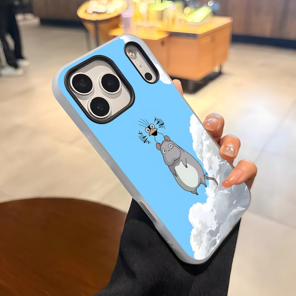 Чехол для телефона S-Spirited CARTOON A-Away Для iPhone 17 Air 16 E 15 14 Plus 13 12 11 Pro Max Гелевый Защитный чехол 2 в 1