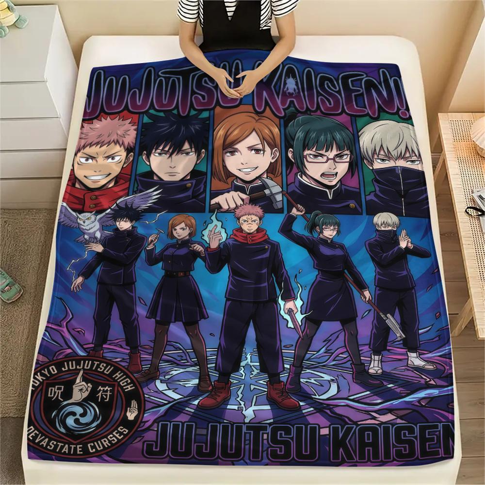 Dark Jujutsu KaisenPrint Flannel Blanket, High quality Comfortable for All Seasons, Home Decor, Warmth and Comfort