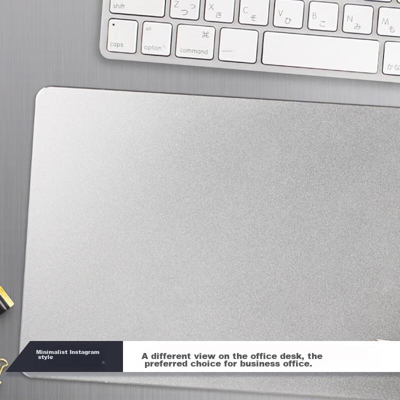 Deli Metal Mouse Pad, Office And Gaming Aluminum Alloy Mouse Pad, Silver, 83000