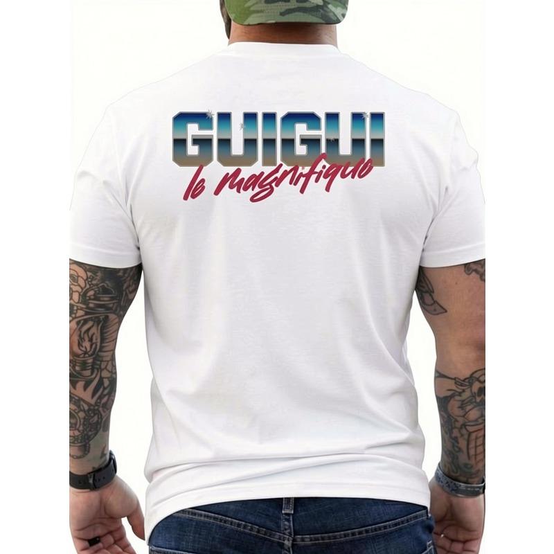Мужская футболка Guigui The Magnificent Humor с принтом на спине, удобная и дышащая ткань