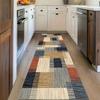 Black And White Wavy Geometric Runner Rug Bold Stripe Pattern Indoor Mat For Hallway Bedroom Doorway Decoration Accent