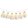Halloween Themed Decorations Glowing Ghost Hanging Decor, Spooky Light Up Ornament for Party Durable Ornaments Scene, Indoor Outdoor Wall Window