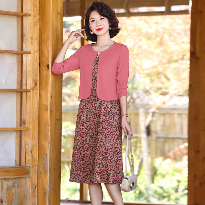 Elegant Two-Piece Floral Midi Dress Set