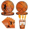 Баскетбольная вечеринка одноразовая посуда Baketball спортивные тарелки салфетки мальчики Happy Sports тема баскетбол день рождения принадлежности