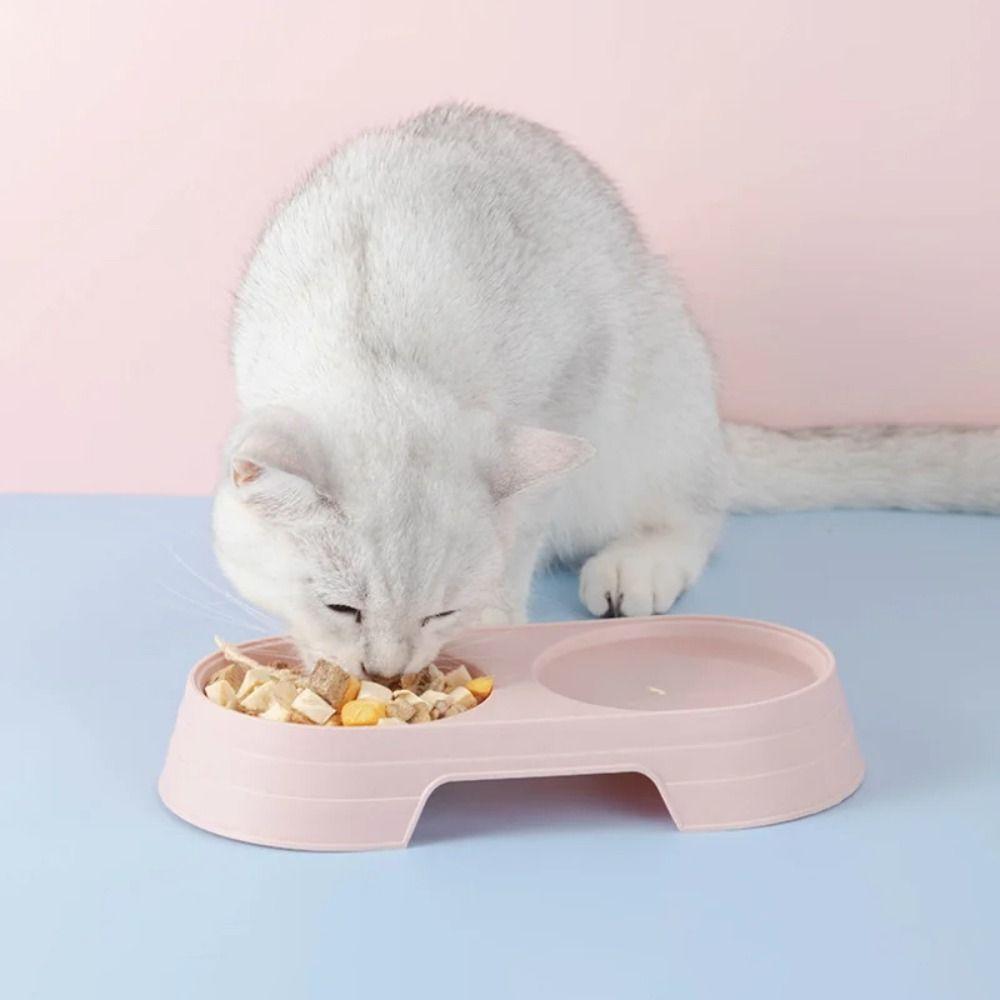 Миски для кошек большой вместимости, двойные, портативная кормушка, миска, прочные товары для питомцев