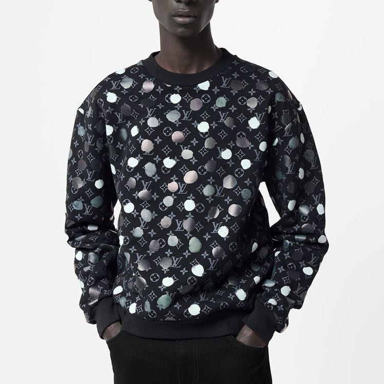 Louis Vuitton Свитшот X Yayoi Kusama Мужской Черный 1AB6J7