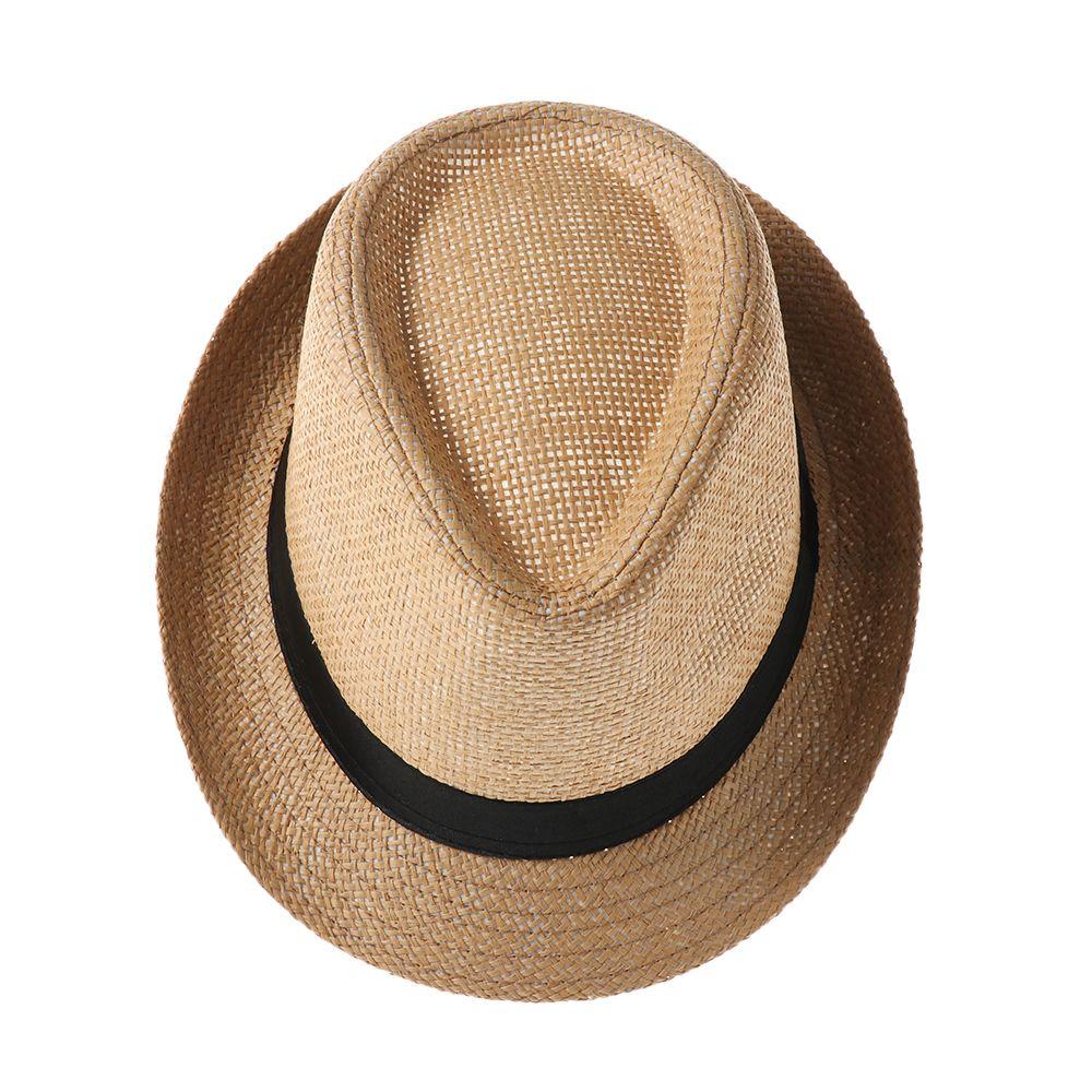 Модная пляжная кепка гангстера, ковбойская шляпа-федора, соломенная кепка-панама, джазовая шляпа, шляпа от солнца