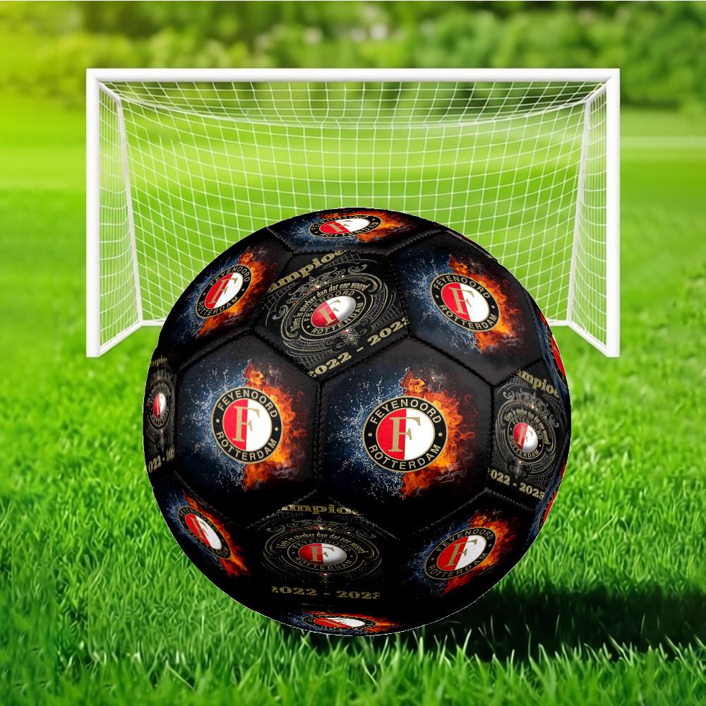 Feyenoord Rotterdam Crest Soccer Ball Size 5 Soccer Ball, Machine-stitched, Durable, Suitable for Training and Matches Fan Gift