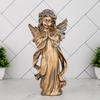 Статуэтка молящегося ангела для удачи, предмет интерьера для гостиной и подарки (Античное Золотое)