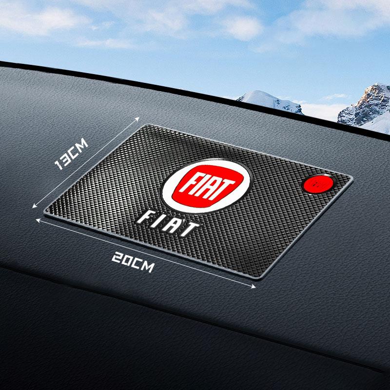 Автомобильная эмблема Противоскользящая подставка Материал ПВХ Для Fiat Abarth 500 Tipo Panda Argo Freemont Противоскользящие коврики для хранения Автоаксессуары