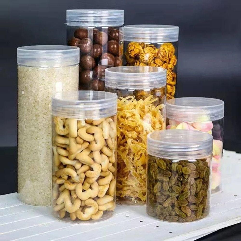 Cosmetic Tank With Cover Round Storage Box Sealed Cans Biscuit Tank Food Container Storage Tank