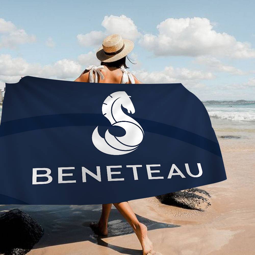 B-BENETEAU Логотип Микрофибра Печатное Пляжное Полотенце Альпинизм Йога Пляж Плавание Бег Впитывающее Мягкое Полотенце
