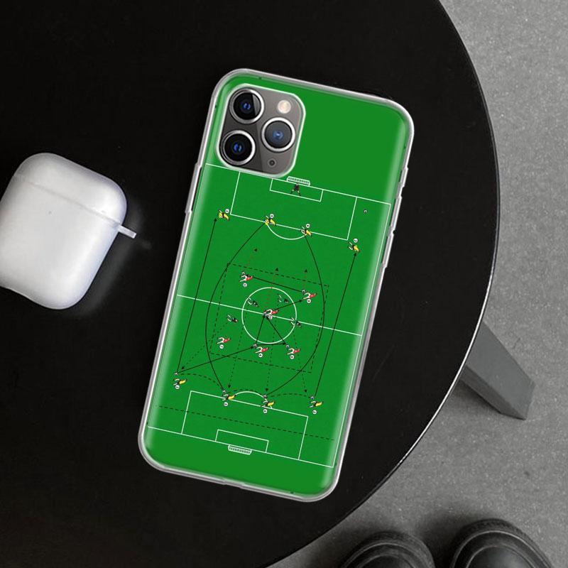 Чехол для телефона 'Футбольная тактика Время' для iPhone 11 12 13 Mini 14 15 Plus 16 Pro Max 17 Air 7 8 + SE Художественный Индивидуальный Fund