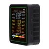 6-в-1 Монитор качества воздуха с обнаружением CO CO2 TVOC HCHO PM2.5 PM10, Инфракрасный датчик, Цветной ЖК-экран, Портативный, для дома