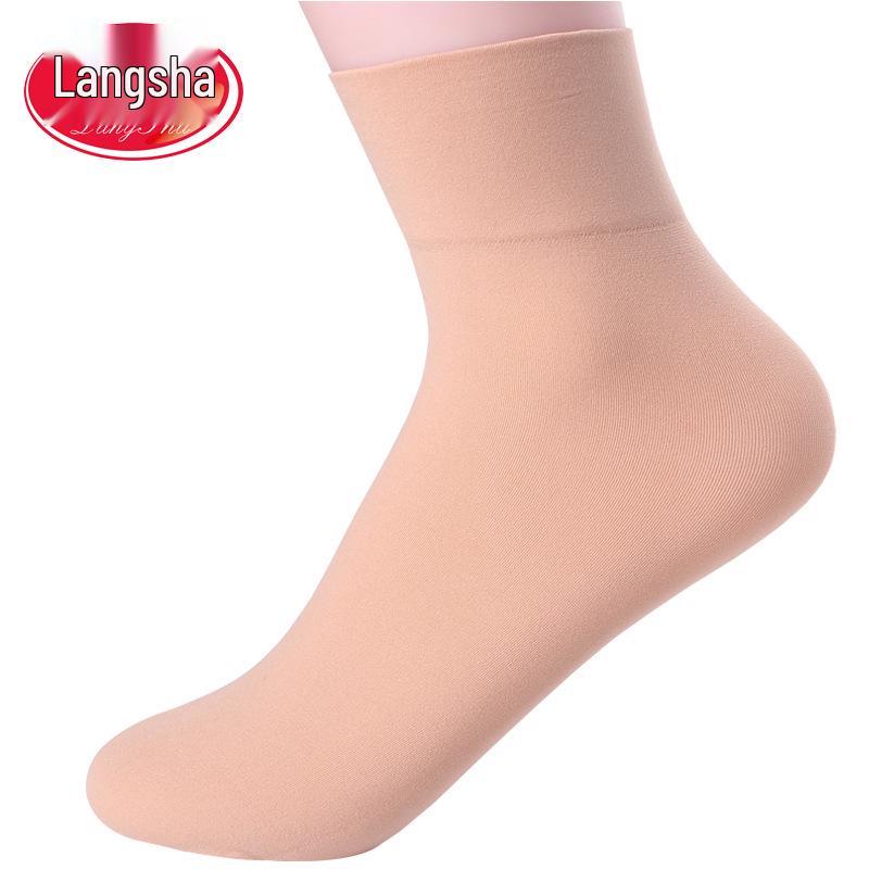 Бархатные носки до щиколотки Langsha 80D: Не стесняющее, с широким открытием, для весны/осени, идеально для женщин и пожилых.